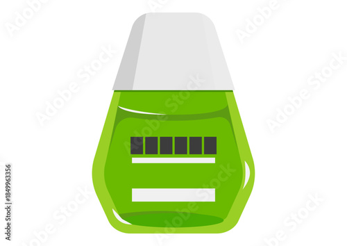 疲れ目や花粉症対策の目薬のイラスト / Eye drops bottle illustration for eye fatigue and allergy relief