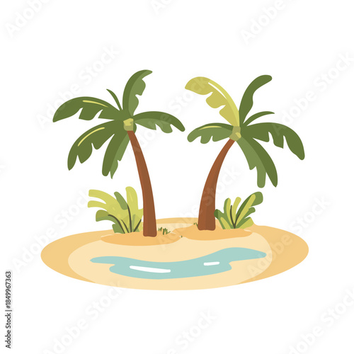 modern element in vector and EPS format, clean vector isolated on a white background, An Icon clipart set, An Imaginary 2D flat icon oasis