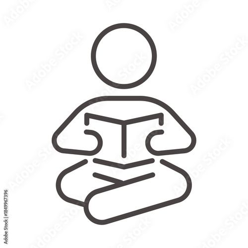 reading a book clip art icon symbol, learning sign, education concept, back to school, taking a break, knowledge is power, recreational pursuit, little boy sitting on the floor holding a book