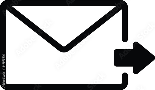Icon of sending email message