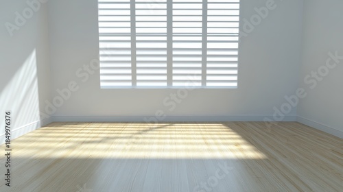 Wallpaper Mural Room features window and natural wooden floor bright room boasts large window polished wood flooring Torontodigital.ca