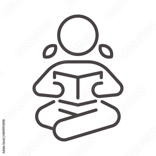 reading a book clip art icon symbol, learning sign, education concept, back to school, taking a break, knowledge is power, recreational pursuit, little girl sitting on the floor holding a book