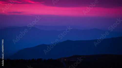 sunrise in the mountains