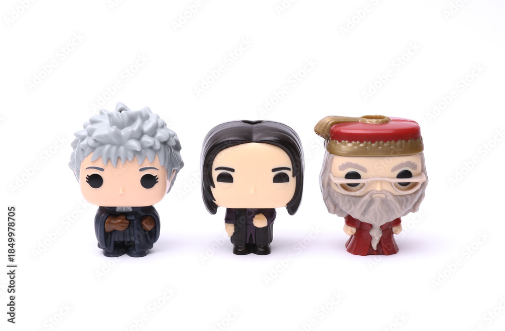 Fototapeta premium ODESSA, UKRAINE - MAY 30, 2024: Funko pop figures from the Harry Potter universe