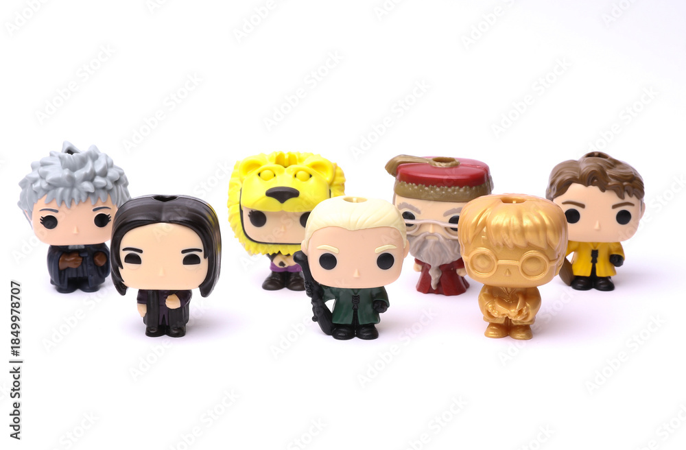 Fototapeta premium ODESSA, UKRAINE - MAY 30, 2024: Funko pop figures from the Harry Potter universe
