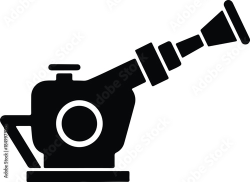 Silhouette old watering can for garden plants Vector Illustration