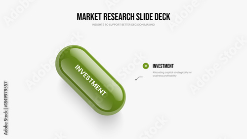 Visual Growth One Option Infographic Frame Template. Enterprise Introduction Slideshow Design Vector Illustration. Financial Proposal 1 Element Diagram Presentation Layout.
