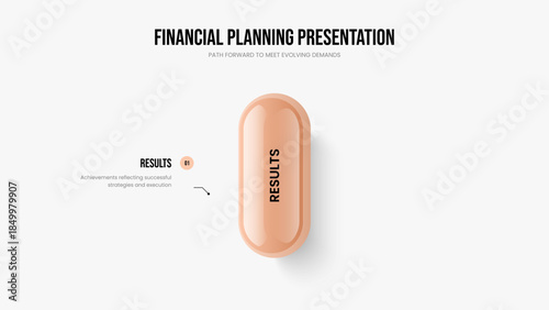 Advertising Innovation One Option Diagram Slide Template. Service Analysis 1 Step Infographic Frame Design. Company Insight Slideshow Layout Vector Illustration.