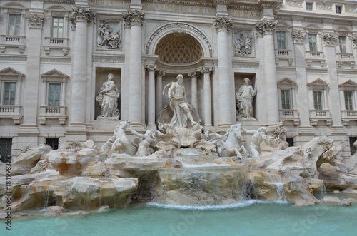 Front views of the Trevi fountain