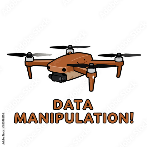 Orange Quadcopter Drone with Propellers and Camera