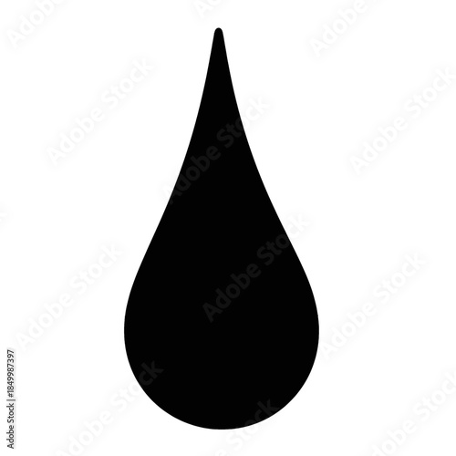 Single teardrop shape with a smooth outline.