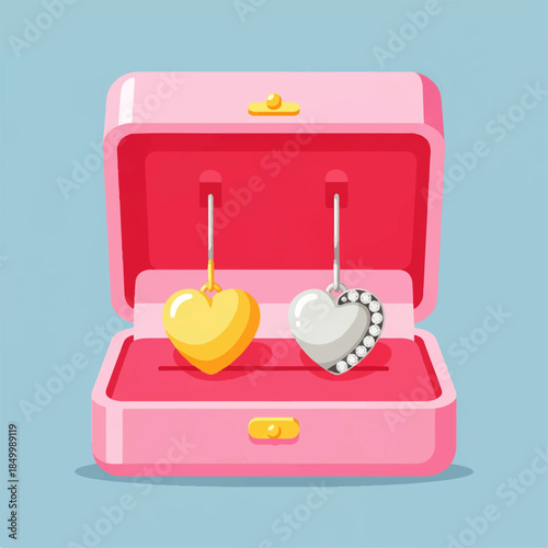 Cute pink birthday cake and apple pie vector illustration with a spoon and cream decoration for a sweet holiday celebration dessert icon design