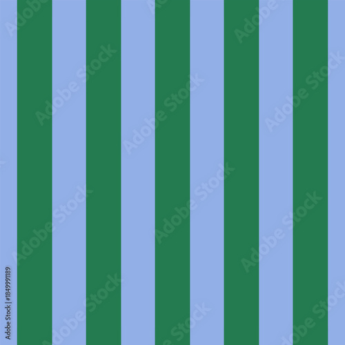 Abstract vector seamless pattern with vertical green stripes on blue background. Geometric pattern with vintage stripes. Retro style print. Illustration background design for fabric and prints.