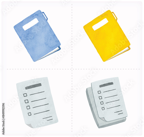 Document Folder and Papers Concept Illustration – File Organization and Office Management