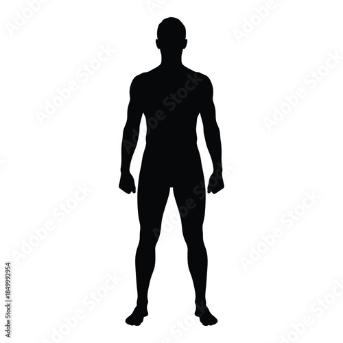 man standing in relaxed pose silhouette