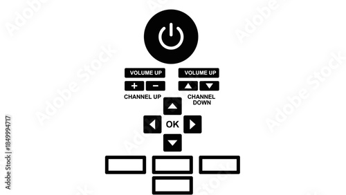Remote Control Buttons and Power Icon 1.