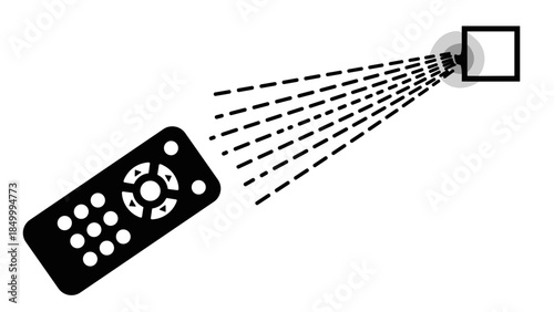 Remote Control Sending Infrared Signals to Device.