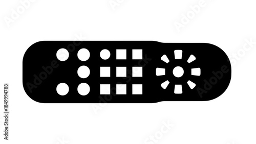 Remote Control with Various Buttons and Layout.