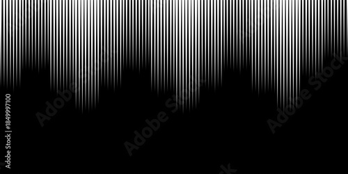 Black radial comics style lines, Straight Vertical Lines, isolated on white background. Speed abstract. Vector illustration