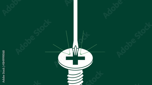 Screw with Cross Shaped Slot Head.