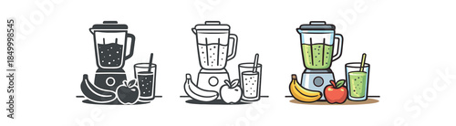 morning routine breakfast smoothie blender on table