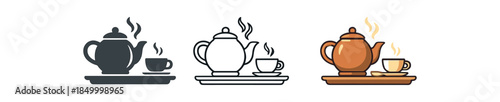 cozy home steaming teapot on tray
