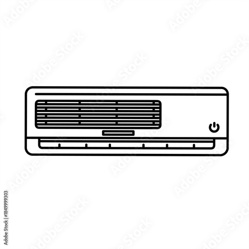 Air Conditioner Wall Unit Outline Vector Icon