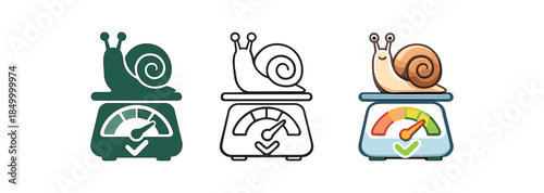 pet snail snail scale icon checking healthy growth