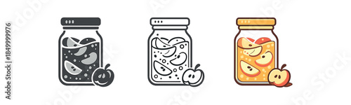 fermentation fermented fruits jar with lid and small slice