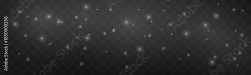 Soft white glitter dust glows with subtle sparkling bokeh. Floating powder creates elegance and light festive motion. Great overlay for winter and Christmas designs vector