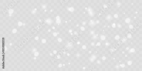 White dust sparkles gently with soft glowing particles. Airy powder adds magic and light winter charm. Perfect overlay for festive cards and holiday graphics vector