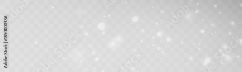 Airy white dust glows softly across the background. Tiny particles add elegance and festive charm. Perfect for minimal winter and Christmas compositions vector