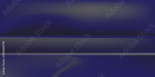 Gradient mesh vector table. Background of empty vivid blue color table, studio room advertise for your business products. Design banner on content website with copy space display. EPS 10 illustration