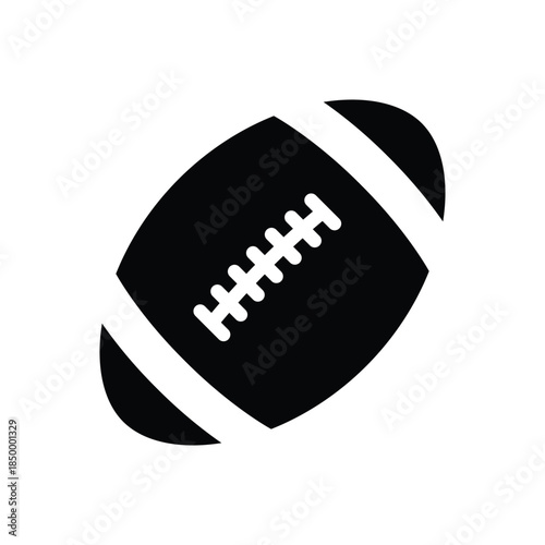 American football ball icon isolated. Rugby ball icon.