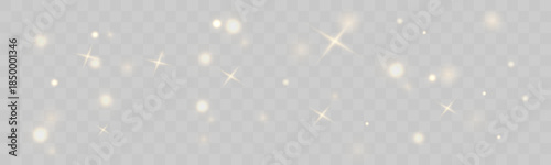 Soft golden glitter dust glows with subtle shimmering light. Floating powder adds elegance and rich holiday charm. Great overlay for Christmas and luxury designs vector