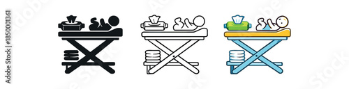 family life baby changing table with wipes and diaper