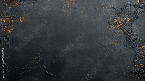 Abstract black textured background with a rugged surface, perfect for versatile image tuning and distinct visual compositions.