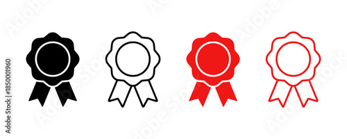 Award badge icon set