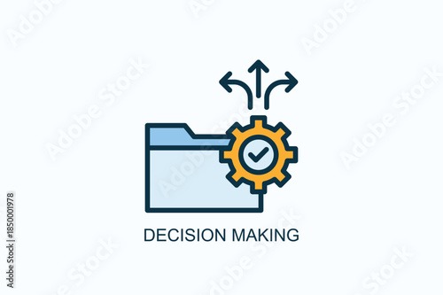Decision Making Icon Or Logo Isolated Vector Illustration