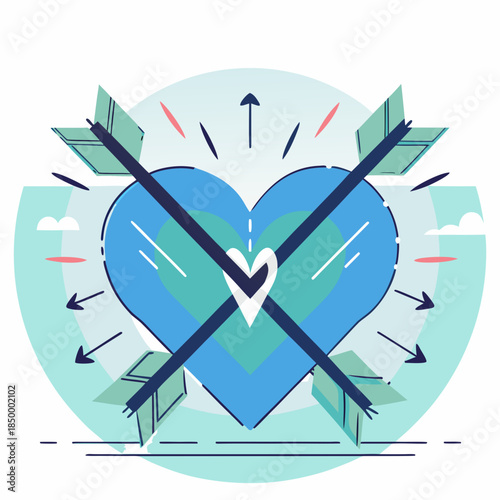 Abstract Heart Icon Constructed Using Arrows And M (1)(1)