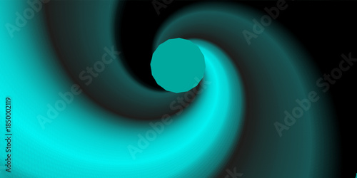 Abstract blue glowing spiral lines on dark blue background. Swirl lines element. Futuristic technology graphic. Suit for poster, booklet, banner, brochure, vector ilustration.