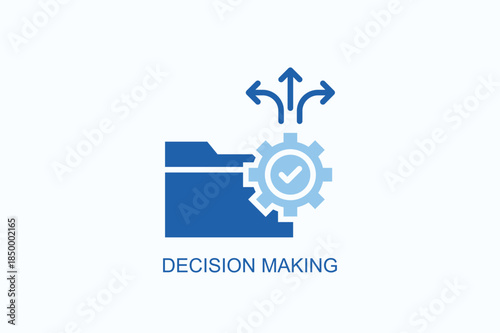 Decision Making Icon Or Logo Isolated Vector Illustration