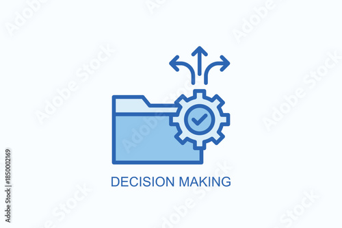 Decision Making Icon Or Logo Isolated Vector Illustration