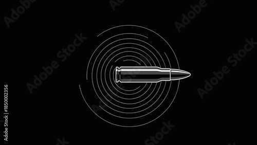 Silver Bullet with Concentric Circles Around.