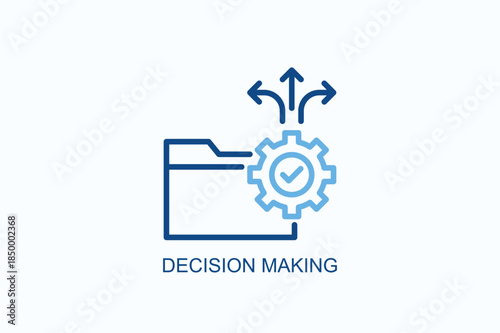 Decision Making Icon Or Logo Isolated Vector Illustration