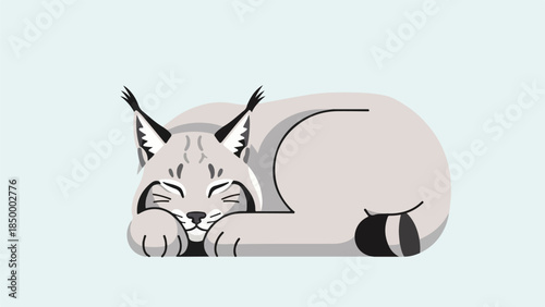 Relaxed cat lying on its side with head resting on paws