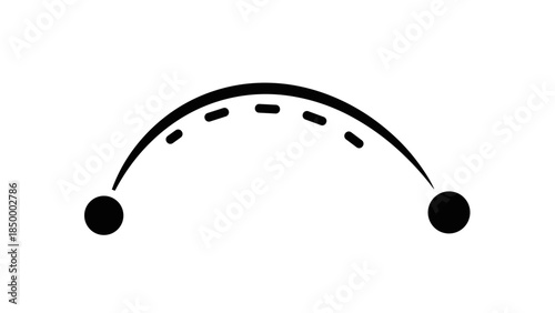 Simple Black Archway or Gateway Illustration.