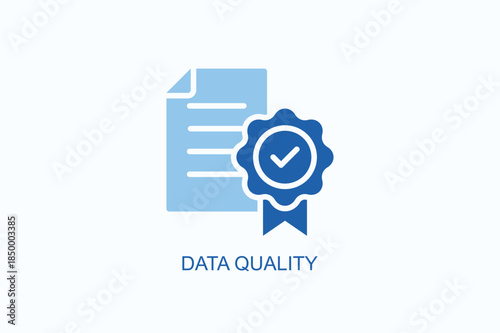 Data Quality Icon Or Logo Isolated Vector Illustration