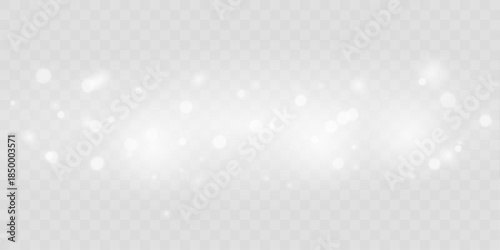 Clean white dust sparkles softly with glowing highlights. Airy powder adds elegant winter charm. Ideal overlay for cards, banners, and festive compositions vector