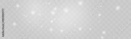 White luminous dust drifts gently across the scene. Tiny sparkling particles create calm magical effects. Perfect for minimal holiday and winter overlays vector